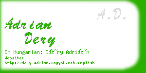 adrian dery business card